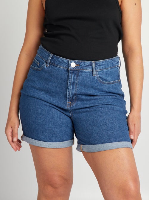 Short en jean à taille haute - Kiabi