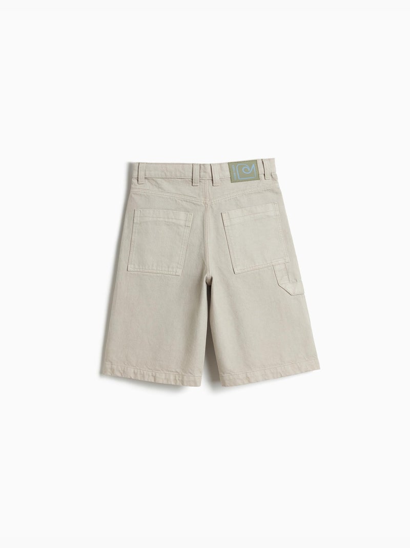 Short en jean ample, MO Fashion Beige - Kiabi