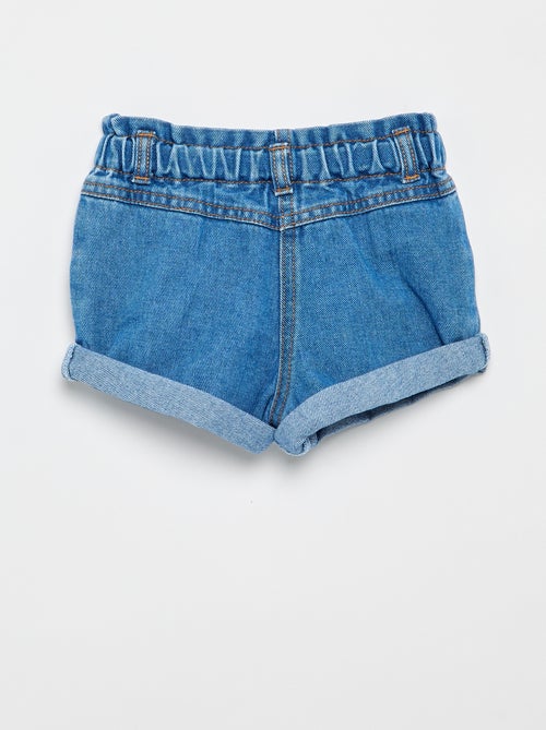 Short en jean avec motif cœur - Kiabi