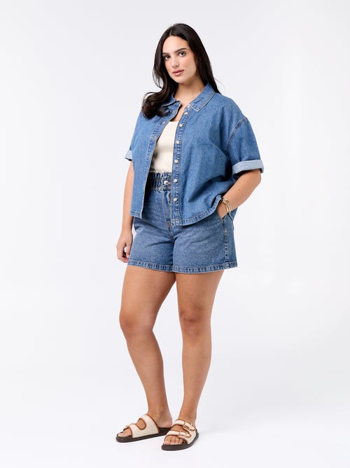 Short en jean avec poches - Kiabi