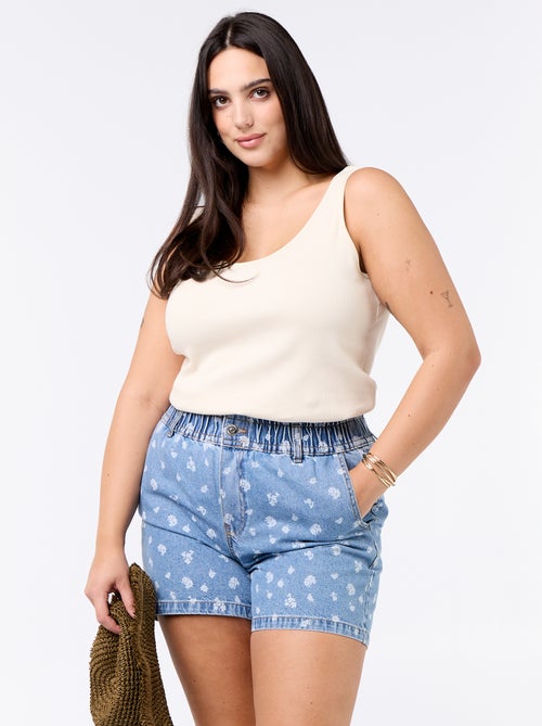 Short en jean avec poches - Kiabi