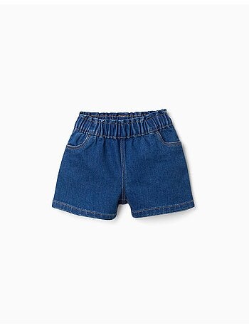 Short en jean avec taille paperbag
