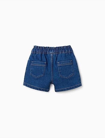 Short en jean avec taille paperbag