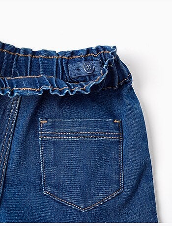 Short en jean avec taille paperbag