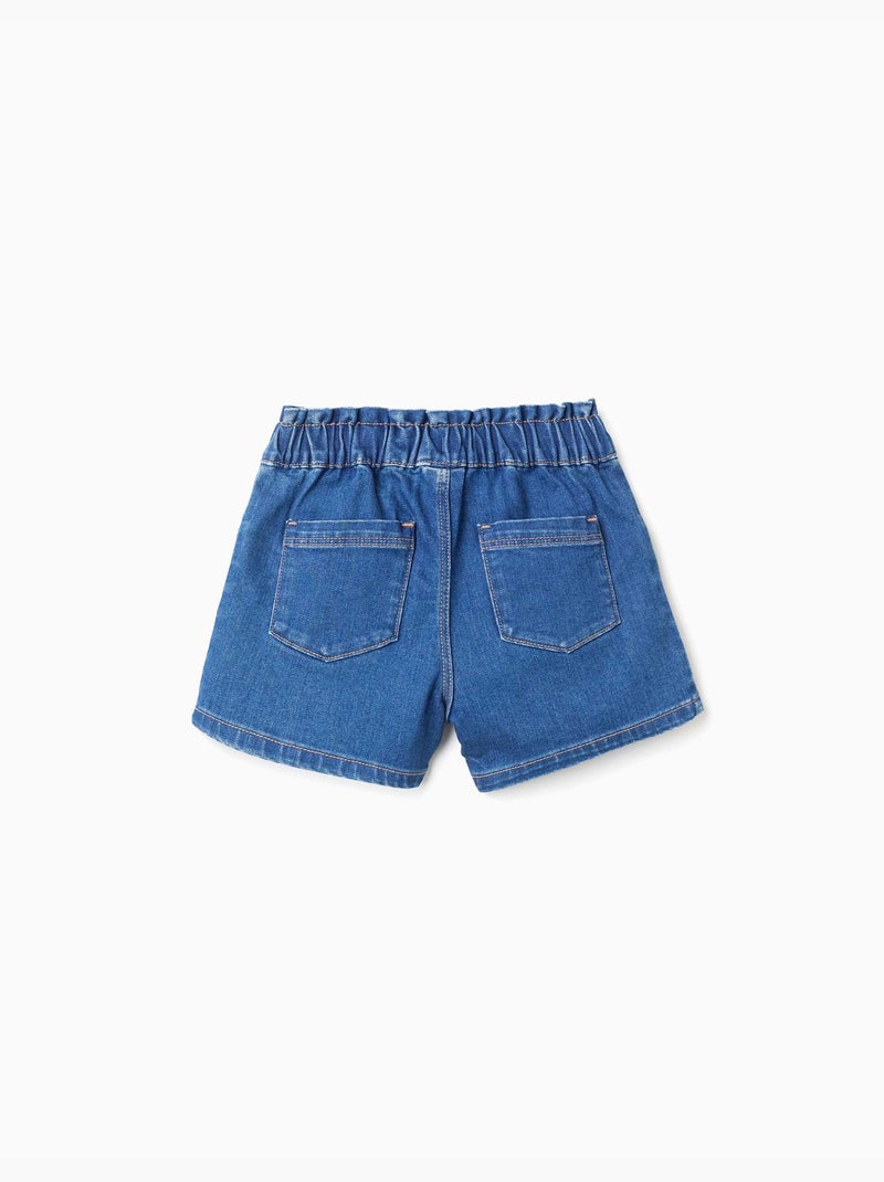 Short en jean avec taille paperbag Bleu Bleu - Kiabi