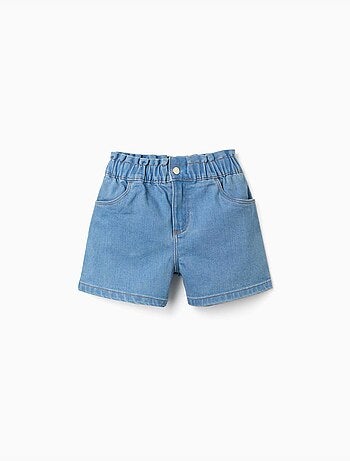 Short en jean avec taille paperbag