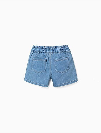 Short en jean avec taille paperbag