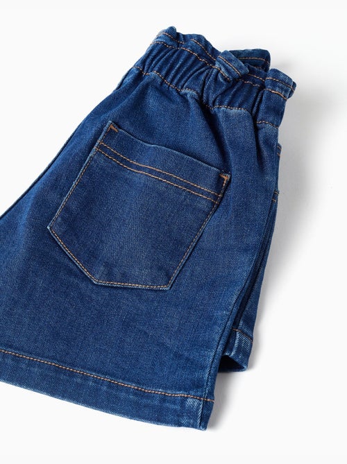 Short en jean avec taille paperbag et poches - Kiabi Short en jean avec taille paperbag et poches - Kiabi