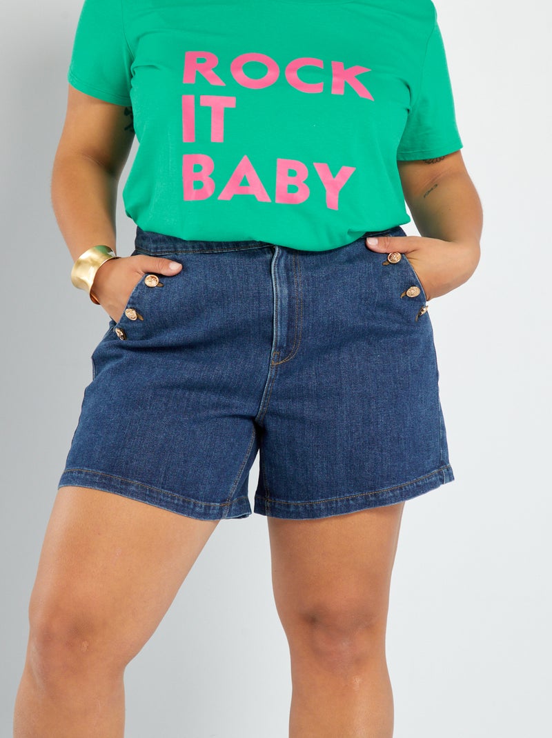 Short en jean Bleu - Kiabi
