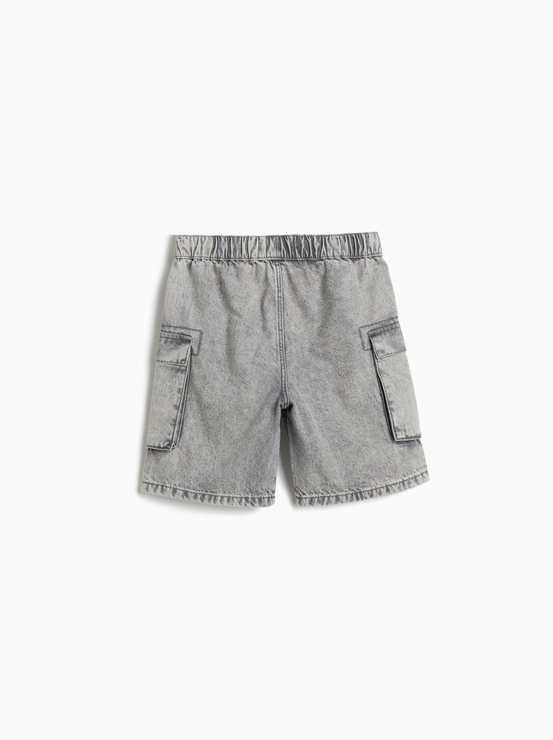 Short en jean 'Cargo', MO Fashion Gris - Kiabi