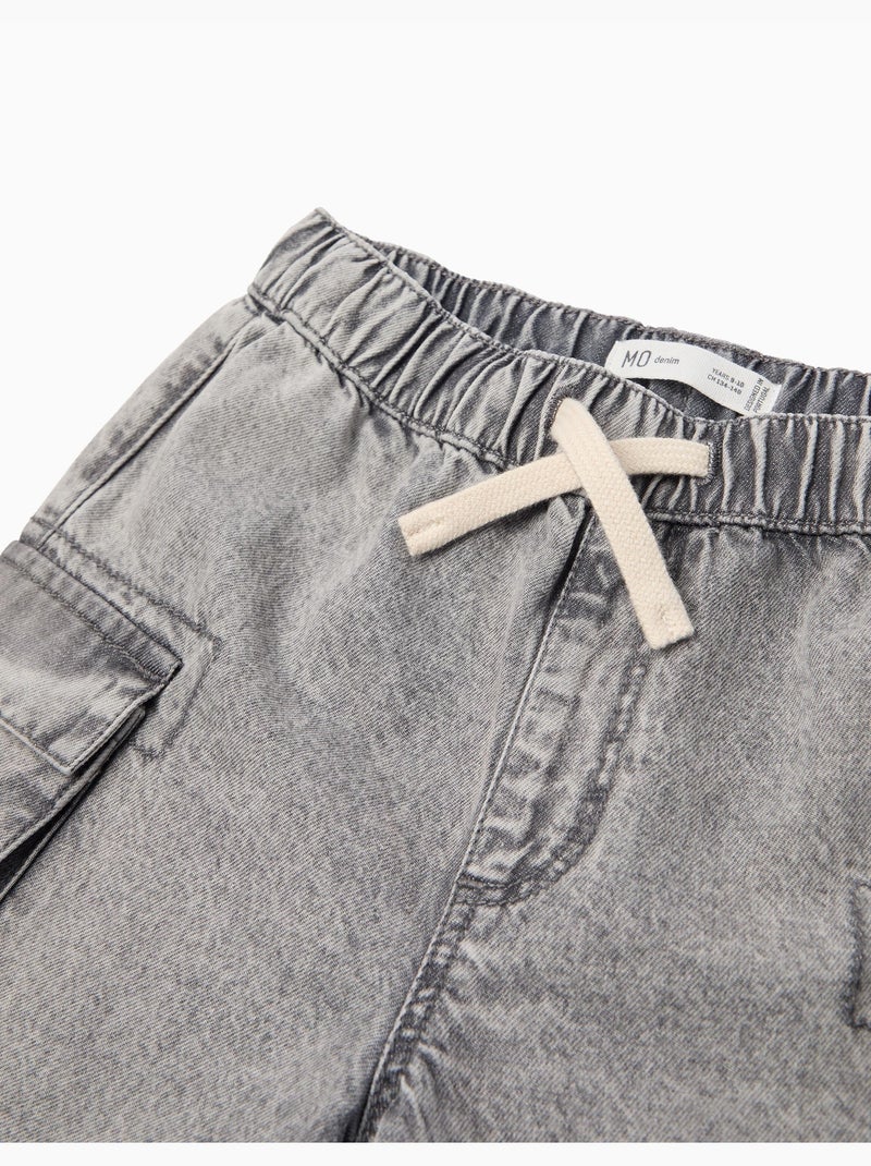 Short en jean 'Cargo', MO Fashion Gris - Kiabi