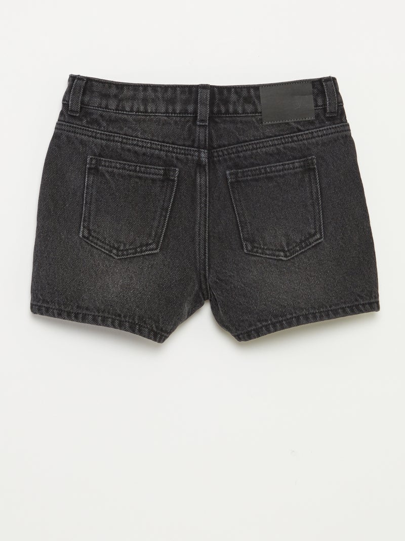 Short en jean Noir - Kiabi