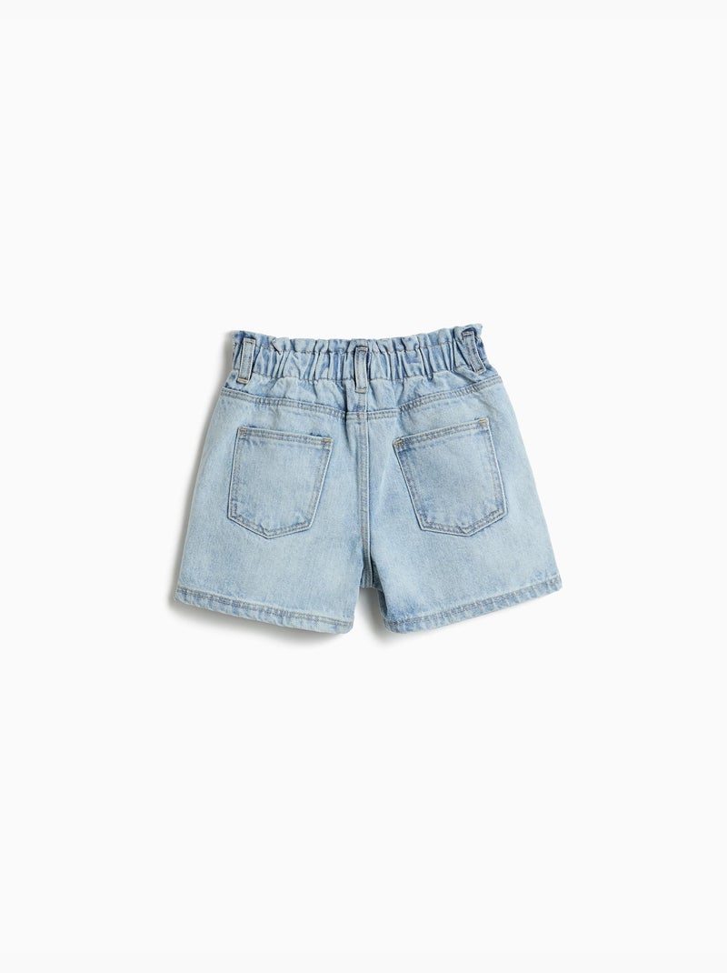 Short en jean paperbag, MO Fashion Bleu - Kiabi