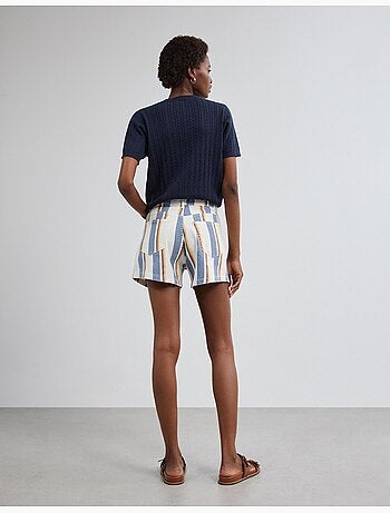 Short en jean rayé, mo fashion