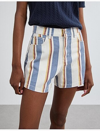 Short en jean rayé, mo fashion