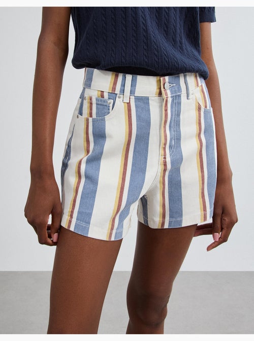 Short en jean rayé, mo fashion - Kiabi Short en jean rayé, mo fashion - Kiabi