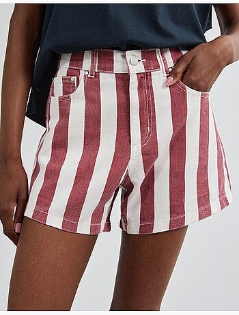 Short en jean rayé, mo fashion