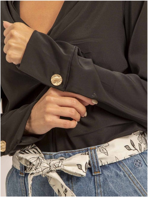Short en jean taille haute avec ceinture XINES - Kiabi Short en jean taille haute avec ceinture XINES - Kiabi