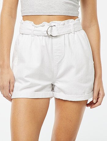 Short en jean taille haute