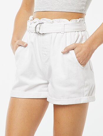 Short en jean taille haute