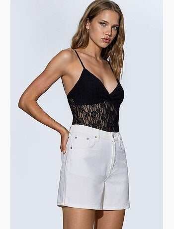 Short en jean taille haute mom hiccup