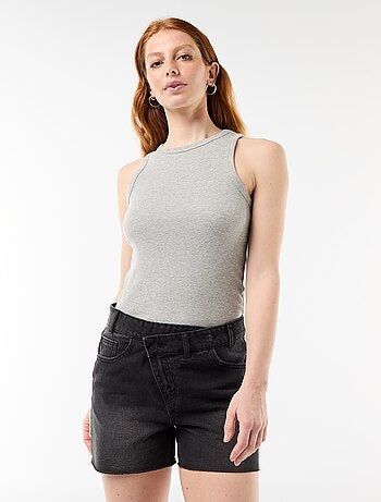 Short en jean taille haute