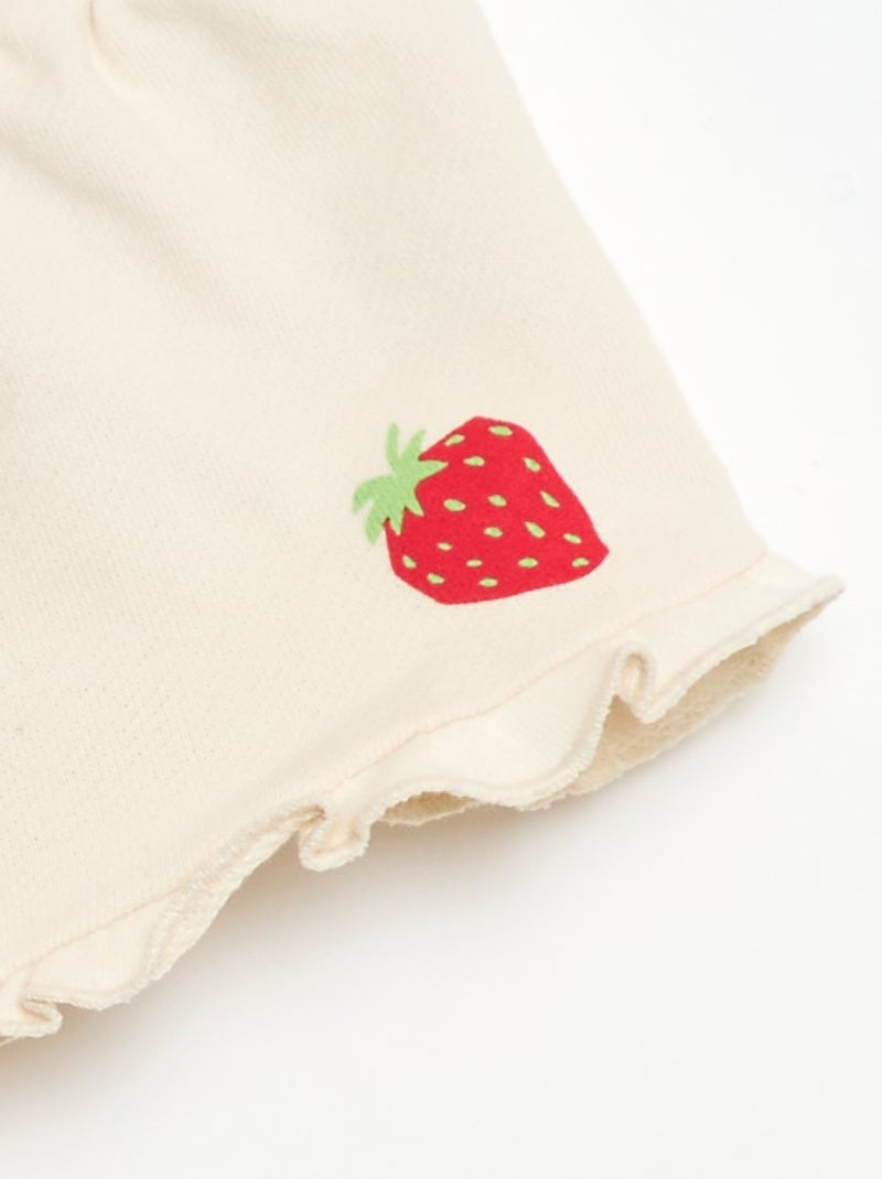 Short en jersey imprimé Blanc - Kiabi