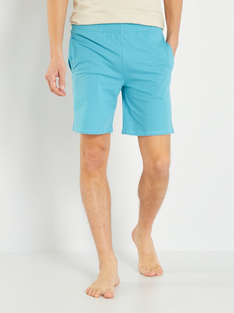 Short en jersey uni - Pyjama Bleu - Kiabi