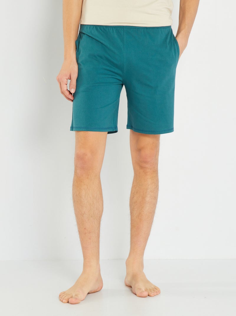 Short en jersey uni - Pyjama vert - Kiabi
