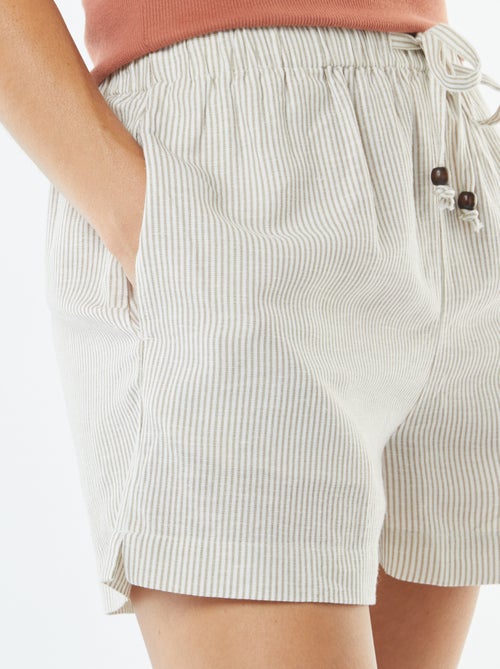 Short en lin mélangé - Kiabi