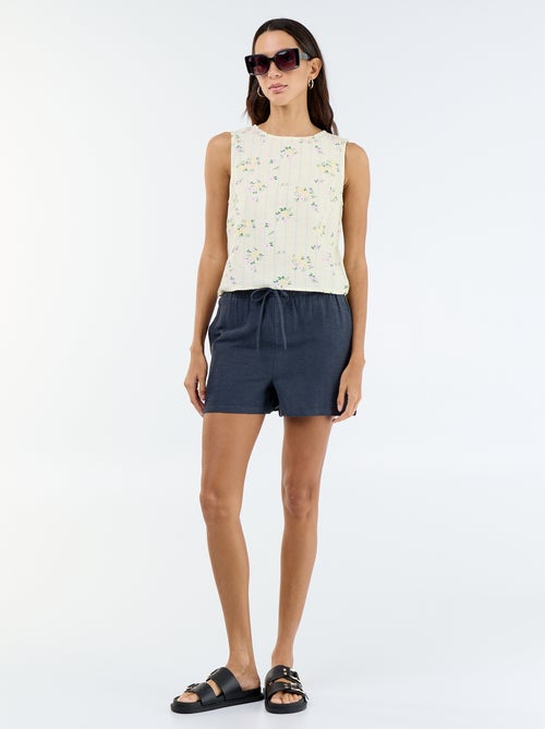 Short en lin mélangé - Kiabi