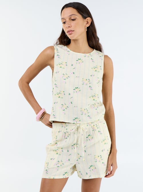 Short en lin mélangé - Kiabi Short en lin mélangé - Kiabi