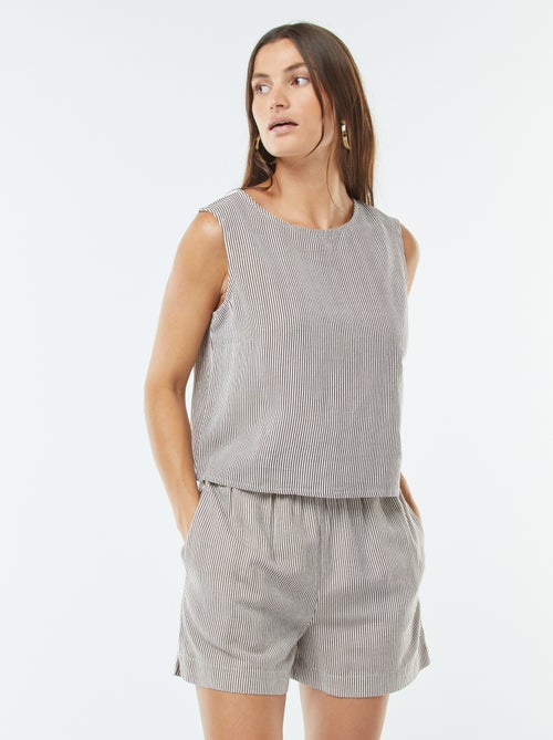 Short en lin mélangé - Kiabi
