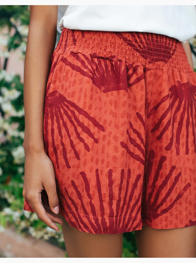 Short en lin mélangé, MO Fashion Orange - Kiabi