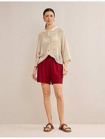 Short en lin mélangé, MO Fashion