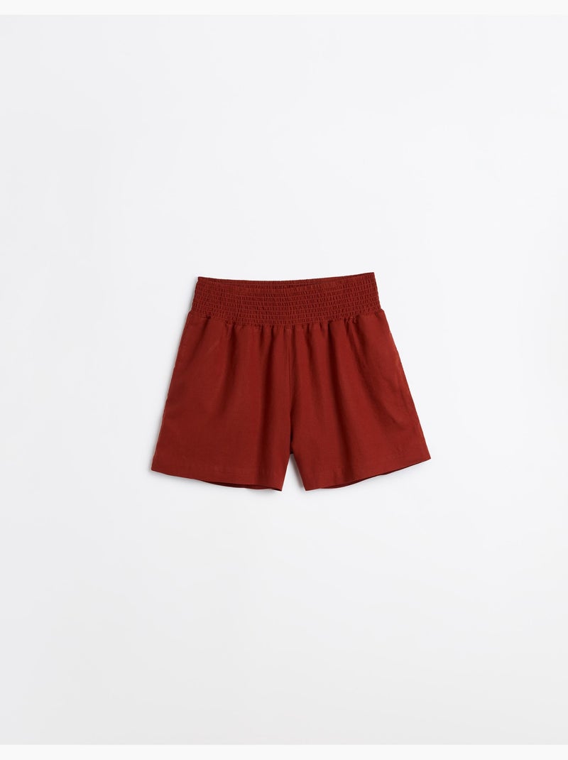 Short en lin mélangé, MO Fashion Rouge - Kiabi