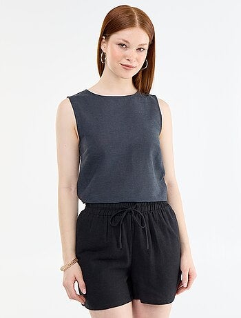 Short en lin mélangé