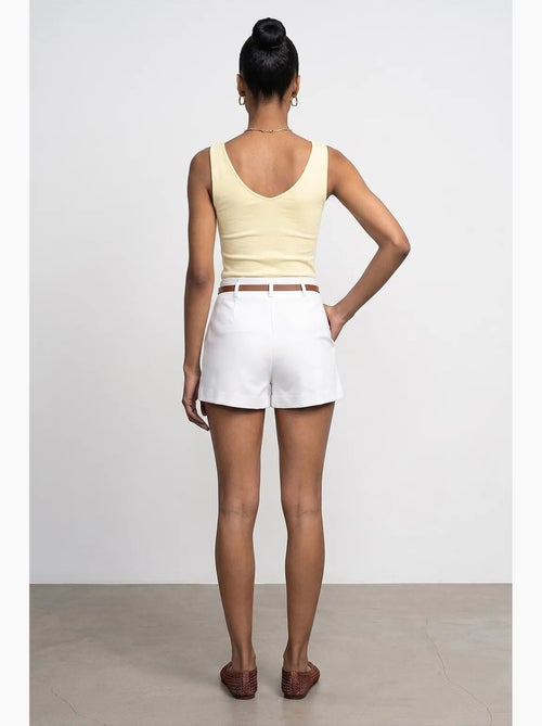 Short en maille à taille haute avec ceinture dilvin - Kiabi Short en maille à taille haute avec ceinture dilvin - Kiabi