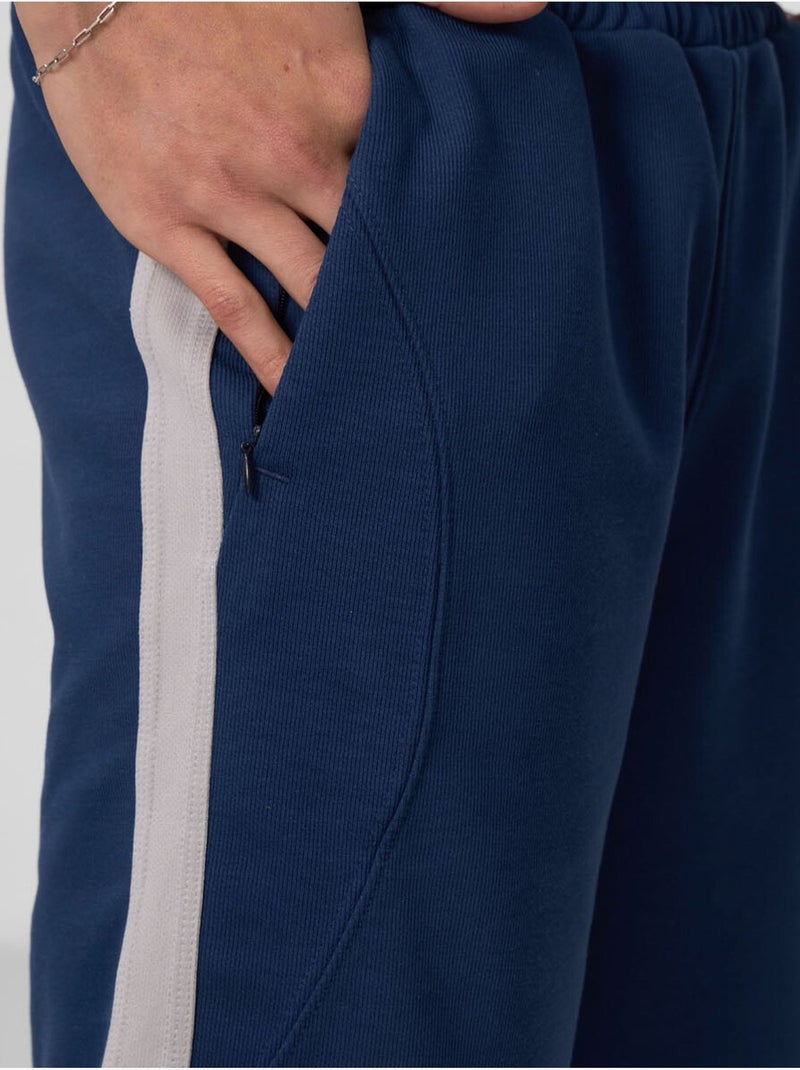 Short en maille ample en coton mélangé tommy Bleu marine - Kiabi