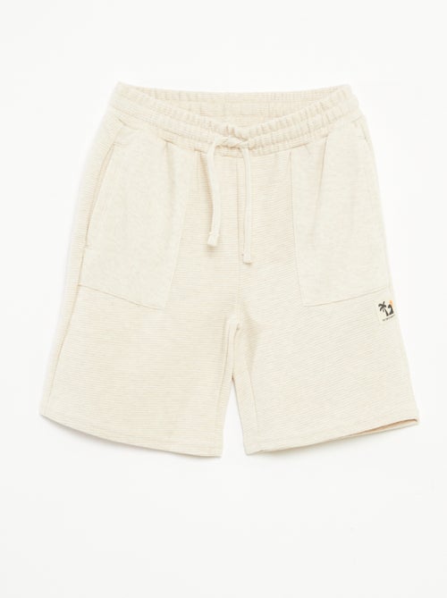 Short en maille fantaisie à 2 poches - Kiabi