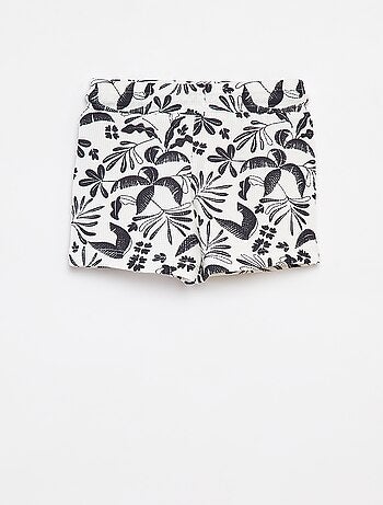 Short en maille gaufrée avec imprimé