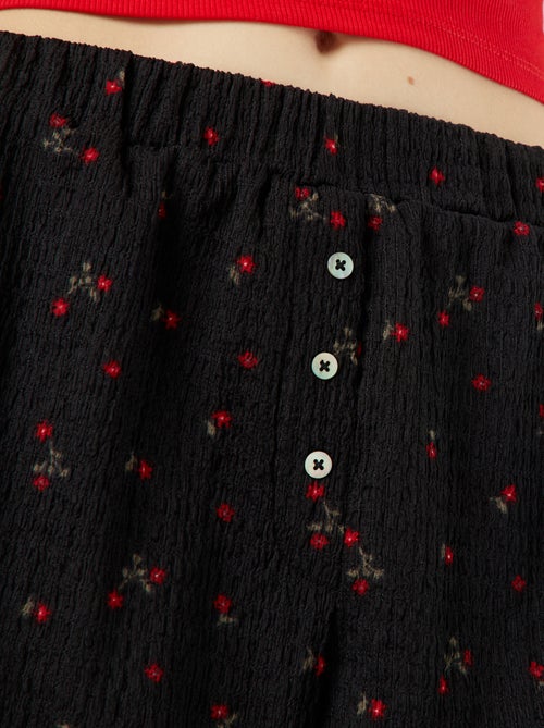 Short en maille gaufrée avec motif - Kiabi