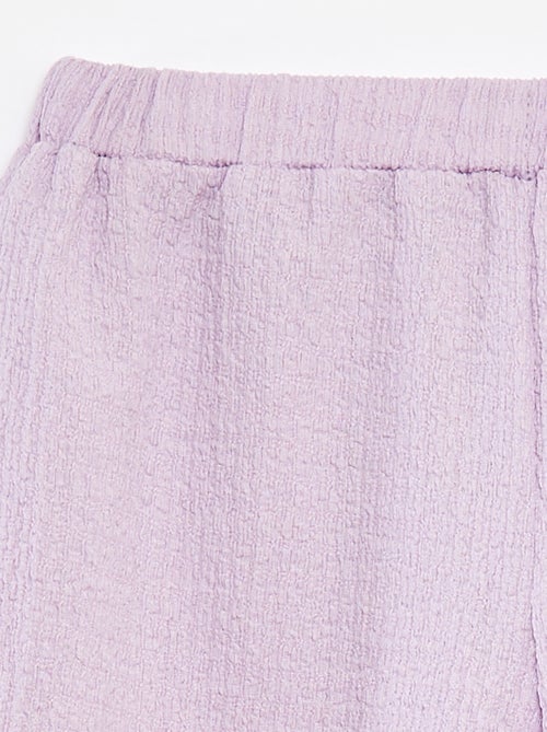 Short en maille gaufrée avec motifs - Kiabi