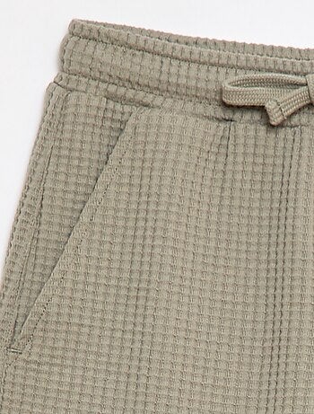 Short en maille gaufrée