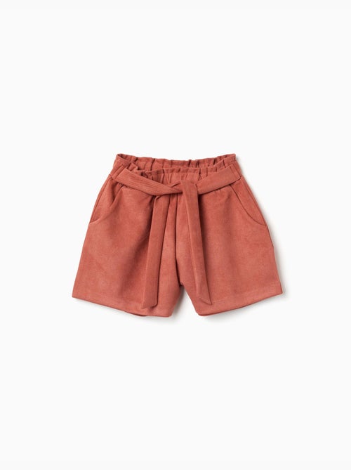 Short en maille interlock avec ceinture intégrée - Kiabi
