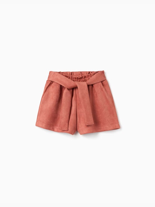 Short en maille interlock avec ceinture intégrée - Kiabi Short en maille interlock avec ceinture intégrée - Kiabi