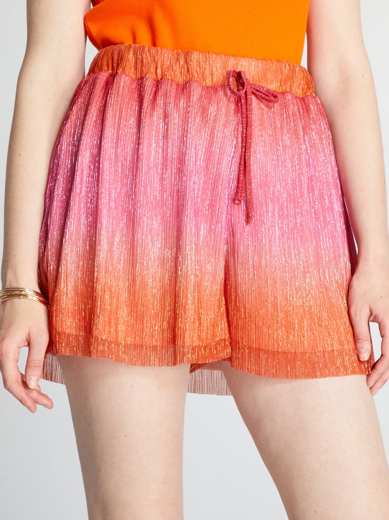 Short en maille irisée Rose - Kiabi