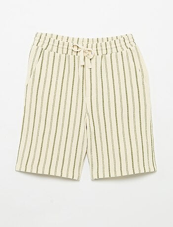 Short en maille rayée
