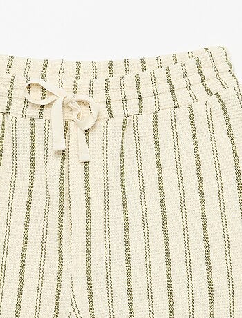Short en maille rayée