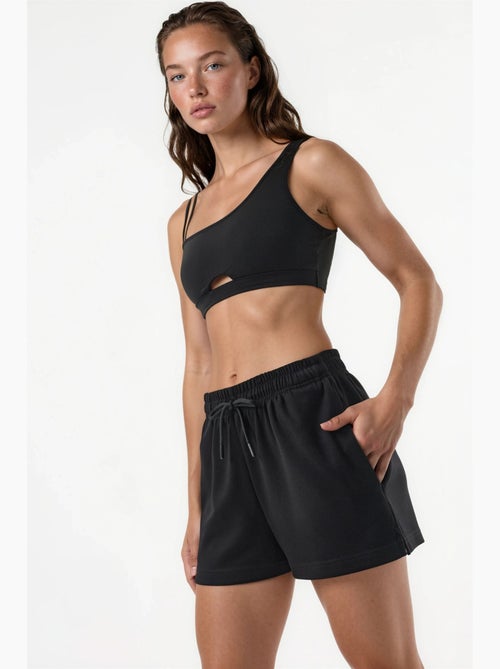 Short en maille taille mi-haute coupe décontractée hiccup - Kiabi Short en maille taille mi-haute coupe décontractée hiccup - Kiabi